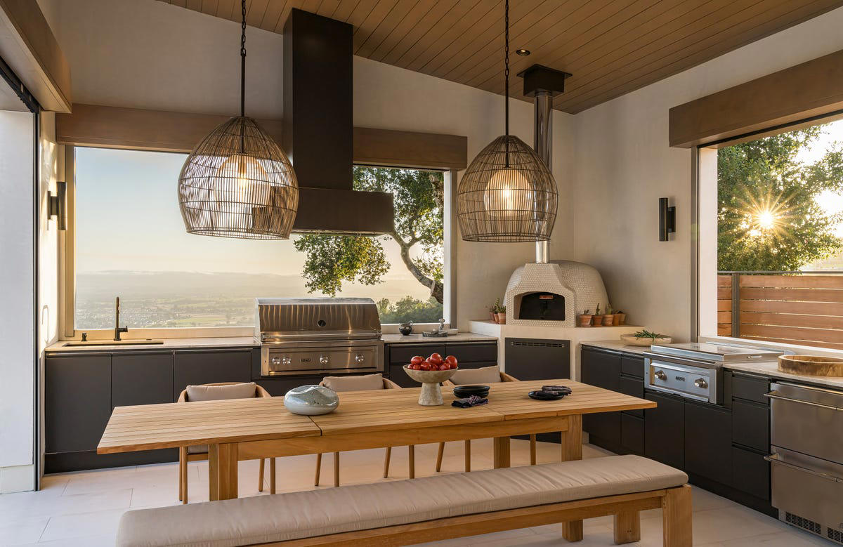 LIVING ROOM, DINING NOOK, PRIMARY BEDROOM, PRIMARY BATH, GUEST BEDROOM, DAUGHTER’S BATHROOM, OUTDOOR KITCHEN, WINE CELLAR, BOCCE COURT