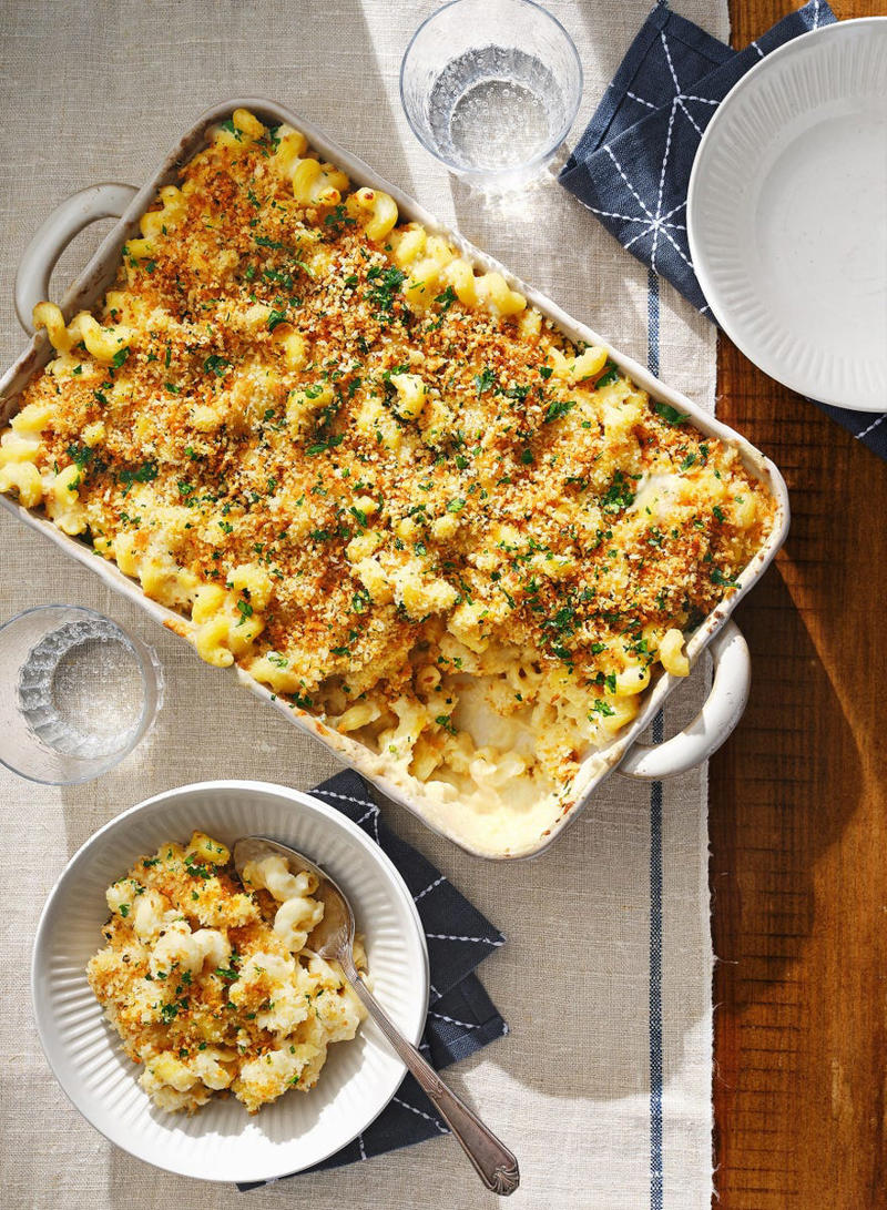 Spinach and Zucchini Baked Ziti, Mushroom Pot Pie with Scallion Drop Biscuits, Vegan Black Bean Soup, Slow Cooker Potato Soup, Classic Stuffed Shells, Spiced Carrot Soup with Savory Sesame Granola, French Onion Flatbread, Composed Waldorf Salad, Cauliflower Mac 'n' Cheese, Hearty Vegetable Soup with Parsley Gremolata, Sweet Potato-and-Cauliflower Salad