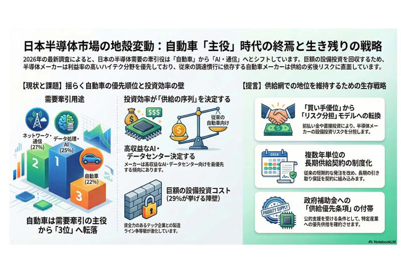 日本半導体産業の現状と構造変化, 数字が示す力関係, 求められる構造転換, 逆転する主従関係