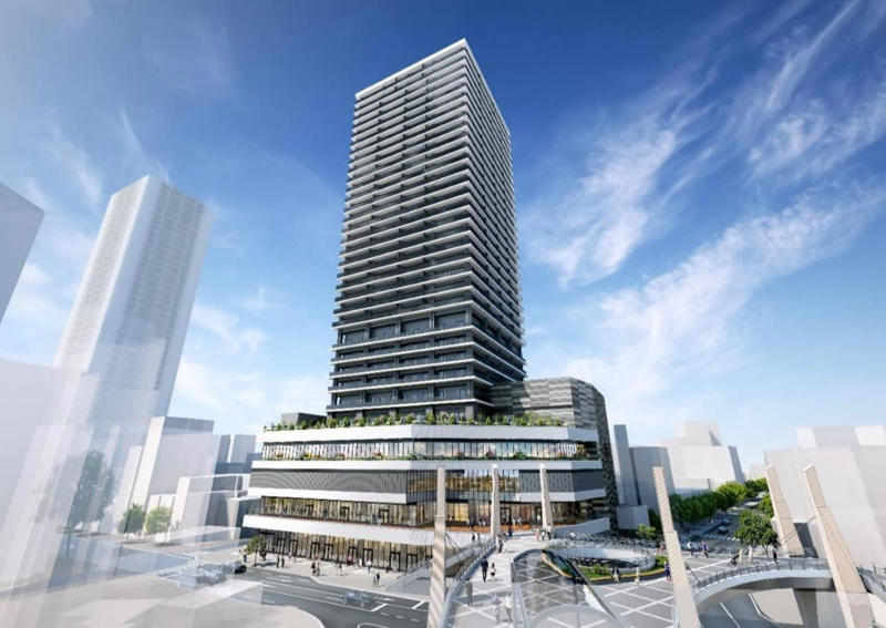 街の記憶を継承し、次世代のランドマークへ, 京急沿線の拠点性がさらに強固に, 横須賀中央エリアを象徴する「ツインタワー」の景観, 駅からフラットに繋がる！利便性と賑わいの33階建て複合ビル, 京急EXイン（仮称）も進出、観光・ビジネスの新たな拠点に