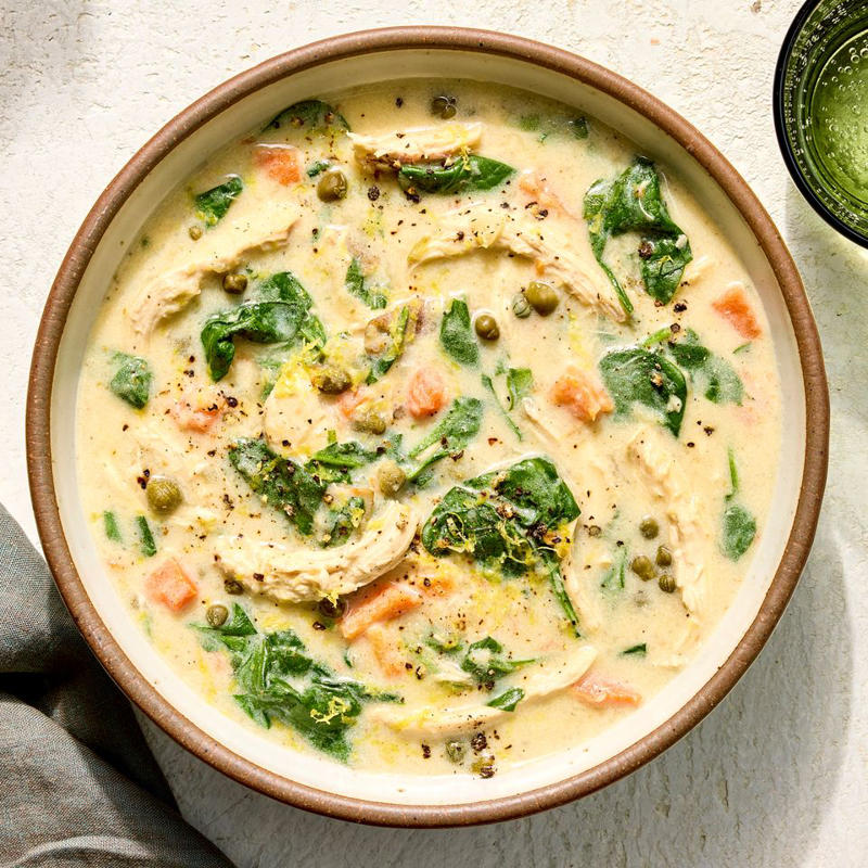 Creamy Spinach & Artichoke Dip–Butter Bean Skillet, High-Protein Chicken & Brown Rice Casserole, Swamp Soup, Creamy Lemon-Parmesan Spinach & White Bean Casserole, Creamy Garlic Skillet Chicken with Spinach, Baked Pasta & Spring Veggies, Chicken Piccata Soup, Spaghetti with Mushrooms, Spinach & Ricotta, High-Protein Lemon Chicken & Rice Skillet, Roasted Cabbage-Steak Spanakopita Melts, Marry Me Tortellini, Spinach-Artichoke Gnocchi Skillet with Feta, Baked Creamed Spinach Pasta, Creamy Spinach & Artichoke Chicken Skillet, Baked Brie, Sun-Dried Tomato & Spinach Pasta, Spinach, Feta & Rice Casserole, Cauliflower Spanakopita Melt, Spinach & Artichoke–Stuffed Butternut Squash, Creamy Sun-Dried Tomato & Spinach Soup, Baked Spinach & Mushroom Ravioli Lasagna, Creamy Boursin Pasta with Spinach, Mushrooms & Tomatoes