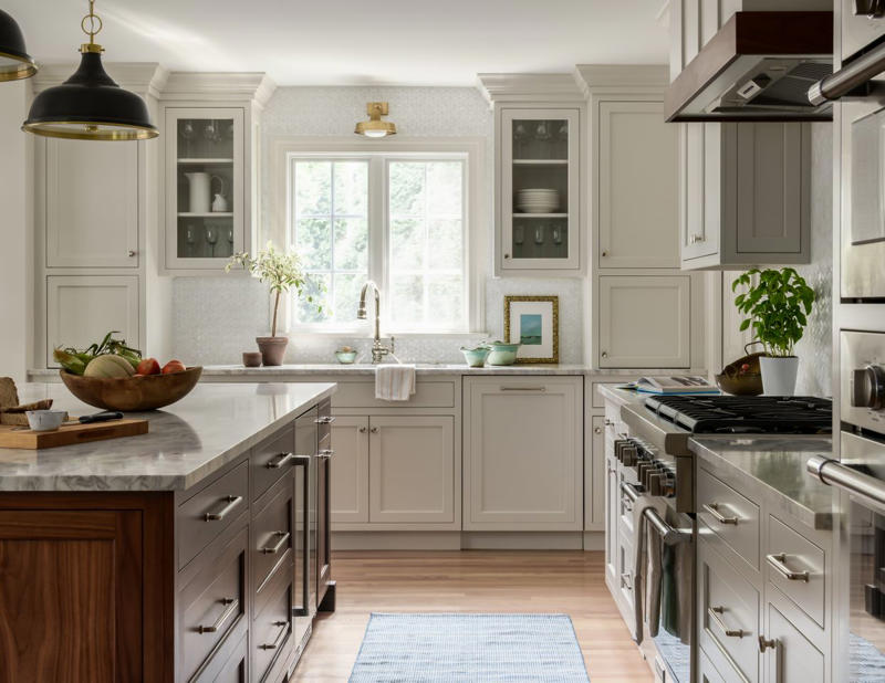 Terracotta, Lighter Wood, Boldly Colored Tiles, Dark Hardwood