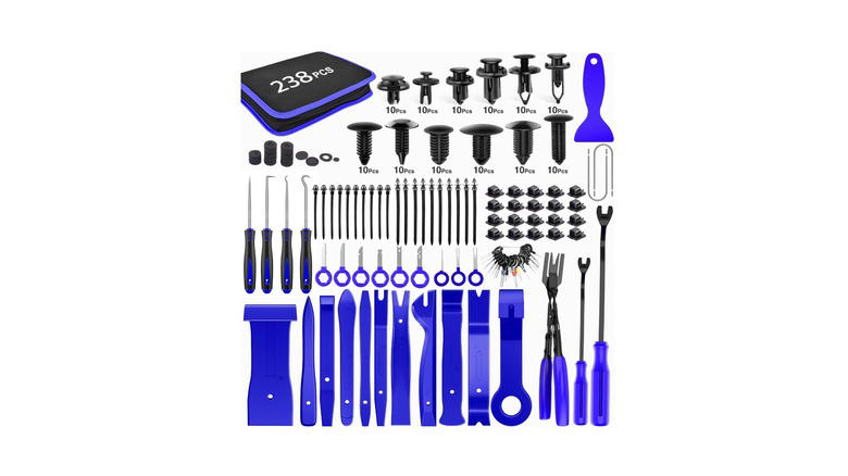Magnetic pickup and flexible retrieval tool set, Digital torque angle gauge, Soldering iron with temperature control, Battery load tester, Panel removal and trim tools, Methodology