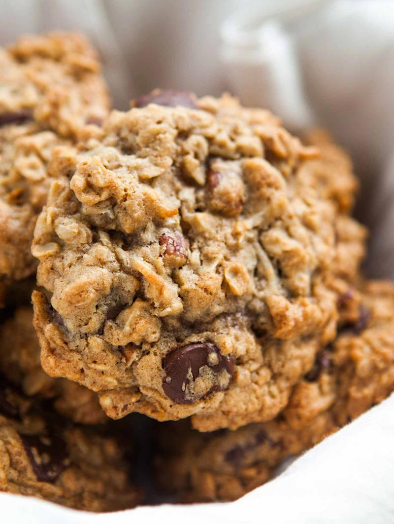 Oatmeal Raisin Cookies, Kitchen Sink Cookies, Apple Cheddar Oat Cookies, Oatmeal Banana Cookies, The Hands-Down Best Peanut Butter Cookie Recipe, Brownie Cookies, Chewy Peanut Butter Oatmeal Cookies, Chocolate Chip Cookies, Red Velvet Cookies, Banana Cookies, Laura Bush's Cowboy Cookies, Grandma’s Oatmeal Cookies, Brown Butter Oatmeal Chocolate Chip Cookies, Butter Pecan Cookies, Copycat Subway Chocolate Chip Cookies, Mexican Wedding Cookies, Classic Shortbread Cookies, Linzer Cookies, Oatmeal Lace Cookies, No Bake Chocolate and Peanut Butter Cookies