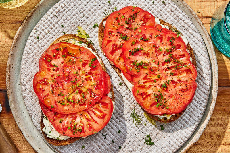 Cheesy Bean Toast, Egg, Tomato & Feta Breakfast Pita, BLT Breakfast Sandwich, Tomato Toast with Herbed Cream Cheese, Pesto Breakfast Sandwich, Goat Cheese–Tomato Toast, Ricotta Toast with Peaches & Prosciutto, Spinach & Feta Mug Scrambled Eggs, Feta, Egg & Spinach Breakfast Taco, High-Protein Black Bean Breakfast Bowl (No Eggs!), 15-Minute Eggs in Vodka Sauce, Salsa-Topped Avocado Toast, Spinach & Fried Egg Grain Bowls, Pesto Scrambled Eggs, Spinach & Egg Tacos, Instant Egg & Cheese "Bake", Breakfast Naan Pizza, English Muffin Pizza with Tomato & Olives, Savory Oatmeal with Tomato & Sausage, 10-Minute Spinach Omelet