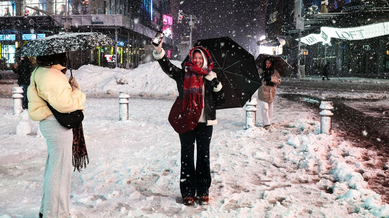 (05:51 p.m. EST) What To Expect Overnight, (05:27 p.m. EST) Power Outages Begin To Fall, (05:13 p.m. EST) Blizzard Warnings Expire For New York City, (04:58 p.m. EST) Every NYC Street Has Seen A Plow, (04:41 p.m. EST) Boston Ready For All Terrain, (04:20 p.m. EST) New Snapshots Of The Storm, (03:57 p.m. EST) Massachusetts Under Travel Ban, (03:38 p.m. EST) Providence Sees Snowiest Days On Record, (03:19 p.m. EST) Power Poles Snapped On Nantucket, (03:00 p.m. EST) Crashes Mount In Maryland, (02:41 p.m. EST) Snow Hammers Boston, New York City, (02:20 p.m. EST) How Does A Bomb Cyclone Compare To A Hurricane?, (02:02 p.m. EST) NYC Schools To Reopen, (01:46 p.m. EST) For The Record, (01:27 p.m. EST) Updated Snowfall Totals, (01:05 p.m. EST) Two Killed In Winter Storm-Related Wreck, (12:48 p.m. EST) Domino Effect At Airports Nationwide, (11:58 a.m. EST) New Photos Sum Up Travel Hazards, (11:43 a.m. EST) Three More Rounds?, (11:24 a.m. EST) Emergency Shovelers Turn Out In Force, (11:01 a.m. EST) Power Outages Top 650,000, (10:43 a.m. EST) 6 Hours, Nonstop Snow, (10:22 a.m. EST) Central Park In 15+ Inches Of Snow, (09:56 a.m. EST) Eat Your Heart Out, Abbey Road, (09:32 a.m. EST) New Jersey Travel Restriction Extended, (09:11 a.m. EST) Watch Winter Storm Hernando On Satellite, (08:47 a.m. EST) 500,000 Homes, Businesses Now Without Power, (08:36 a.m. EST) School Closings: NYC, Boston And Many More, (08:18 a.m. EST) The Two-Plus-Foot Club Has Been Established, (08:12 a.m. EST) How Much More Snow?, (07:58 a.m. EST) NYC’s Heaviest Since The Pandemic, (07:37 a.m. EST) Skiing Fifth Avenue, (07:25 a.m. EST) New Snow Totals For Major NYC Landmarks, (07:12 a.m. EST) Impressive Snow Rates, (06:58 a.m. EST) Thundersnow!!!, (06:50 a.m. EST) Tree Damage In King Of Prussia, Pennsylvania, (06:41 a.m. EST) Top Wind Gusts This Morning, (06:27 a.m. EST) Here Comes The Peak Of The Storm, (06:06 a.m. EST) Flight Cancellations Surge Past 10,000, (05:55 a.m. EST) We’re Dealing With 'Heart-Attack Snow', (05:17 a.m. EST) It's Officially A Bomb Cyclone, (05:00 a.m. EST) Scenes From A Snow-Dusted Times Square, (04:39 a.m. EST) Power Outages Spike To More Than 250,000, (04:15 a.m. EST) Top Snow Totals To Start The Morning
