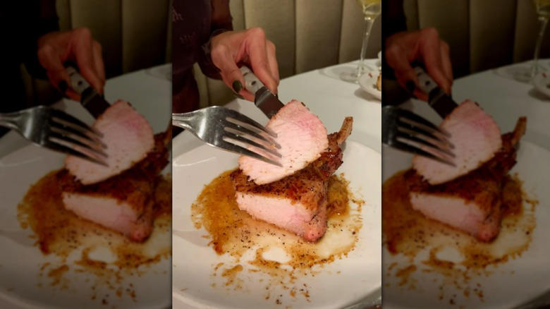 Grilled Pork Chops at Texas Roadhouse, Prime Pork Chops at Saltgrass Steak House, Caramel Mustard Glazed Pork Chops at Outback Steakhouse, Mesquite Grilled Pork Chops at Logan's Roadhouse, Double Cut Pork Chop at Fogo de Chão, Tuscan-Grilled Pork Chop at Carrabba's Italian Grill, Double-Thick Pork Rib Chop at Fleming's Prime Steakhouse, Methodology