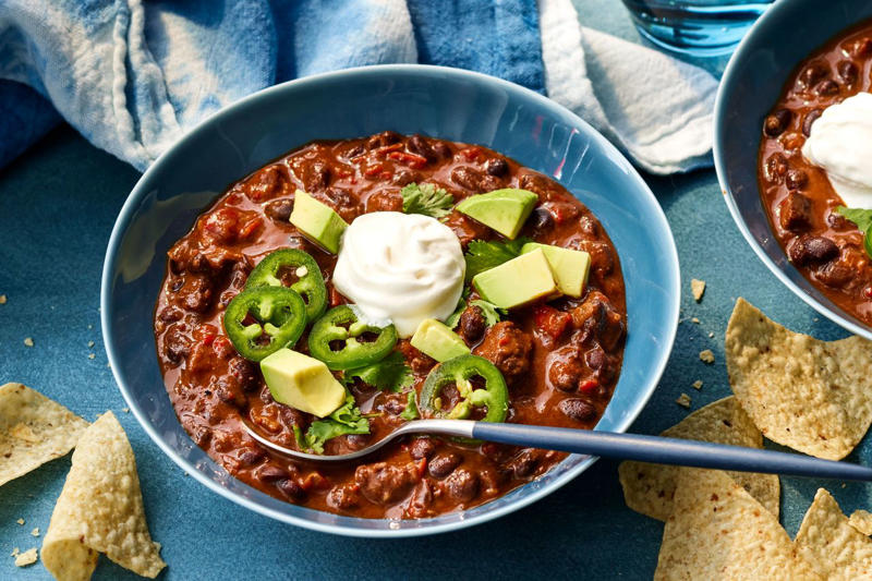 Honey-Soy-Glazed Salmon With Veggies And Oranges, Poppy Seed Chicken, Zucchini Pasta, Smoky Pork and Greens Stew, Sheet Pan Nachos, Lemon-Rosemary-Garlic Chicken and Potatoes, Quick Turkey Chili, Shrimp and Burst Cherry Tomato Pasta, Slow Cooker Brisket Chili, Million Dollar Chicken and Rice