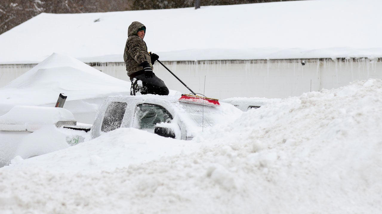 (05:51 p.m. EST) What To Expect Overnight, (05:27 p.m. EST) Power Outages Begin To Fall, (05:13 p.m. EST) Blizzard Warnings Expire For New York City, (04:58 p.m. EST) Every NYC Street Has Seen A Plow, (04:41 p.m. EST) Boston Ready For All Terrain, (04:20 p.m. EST) New Snapshots Of The Storm, (03:57 p.m. EST) Massachusetts Under Travel Ban, (03:38 p.m. EST) Providence Sees Snowiest Days On Record, (03:19 p.m. EST) Power Poles Snapped On Nantucket, (03:00 p.m. EST) Crashes Mount In Maryland, (02:41 p.m. EST) Snow Hammers Boston, New York City, (02:20 p.m. EST) How Does A Bomb Cyclone Compare To A Hurricane?, (02:02 p.m. EST) NYC Schools To Reopen, (01:46 p.m. EST) For The Record, (01:27 p.m. EST) Updated Snowfall Totals, (01:05 p.m. EST) Two Killed In Winter Storm-Related Wreck, (12:48 p.m. EST) Domino Effect At Airports Nationwide, (11:58 a.m. EST) New Photos Sum Up Travel Hazards, (11:43 a.m. EST) Three More Rounds?, (11:24 a.m. EST) Emergency Shovelers Turn Out In Force, (11:01 a.m. EST) Power Outages Top 650,000, (10:43 a.m. EST) 6 Hours, Nonstop Snow, (10:22 a.m. EST) Central Park In 15+ Inches Of Snow, (09:56 a.m. EST) Eat Your Heart Out, Abbey Road, (09:32 a.m. EST) New Jersey Travel Restriction Extended, (09:11 a.m. EST) Watch Winter Storm Hernando On Satellite, (08:47 a.m. EST) 500,000 Homes, Businesses Now Without Power, (08:36 a.m. EST) School Closings: NYC, Boston And Many More, (08:18 a.m. EST) The Two-Plus-Foot Club Has Been Established, (08:12 a.m. EST) How Much More Snow?, (07:58 a.m. EST) NYC’s Heaviest Since The Pandemic, (07:37 a.m. EST) Skiing Fifth Avenue, (07:25 a.m. EST) New Snow Totals For Major NYC Landmarks, (07:12 a.m. EST) Impressive Snow Rates, (06:58 a.m. EST) Thundersnow!!!, (06:50 a.m. EST) Tree Damage In King Of Prussia, Pennsylvania, (06:41 a.m. EST) Top Wind Gusts This Morning, (06:27 a.m. EST) Here Comes The Peak Of The Storm, (06:06 a.m. EST) Flight Cancellations Surge Past 10,000, (05:55 a.m. EST) We’re Dealing With 'Heart-Attack Snow', (05:17 a.m. EST) It's Officially A Bomb Cyclone, (05:00 a.m. EST) Scenes From A Snow-Dusted Times Square, (04:39 a.m. EST) Power Outages Spike To More Than 250,000, (04:15 a.m. EST) Top Snow Totals To Start The Morning