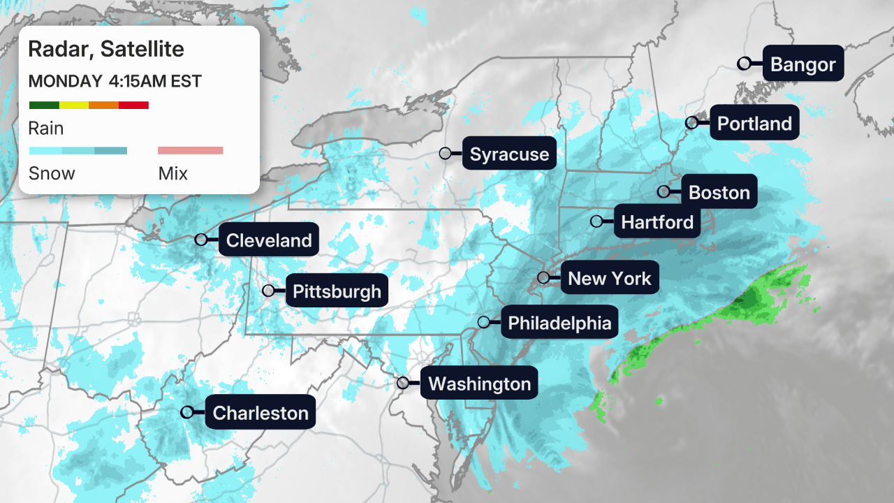 (05:51 p.m. EST) What To Expect Overnight, (05:27 p.m. EST) Power Outages Begin To Fall, (05:13 p.m. EST) Blizzard Warnings Expire For New York City, (04:58 p.m. EST) Every NYC Street Has Seen A Plow, (04:41 p.m. EST) Boston Ready For All Terrain, (04:20 p.m. EST) New Snapshots Of The Storm, (03:57 p.m. EST) Massachusetts Under Travel Ban, (03:38 p.m. EST) Providence Sees Snowiest Days On Record, (03:19 p.m. EST) Power Poles Snapped On Nantucket, (03:00 p.m. EST) Crashes Mount In Maryland, (02:41 p.m. EST) Snow Hammers Boston, New York City, (02:20 p.m. EST) How Does A Bomb Cyclone Compare To A Hurricane?, (02:02 p.m. EST) NYC Schools To Reopen, (01:46 p.m. EST) For The Record, (01:27 p.m. EST) Updated Snowfall Totals, (01:05 p.m. EST) Two Killed In Winter Storm-Related Wreck, (12:48 p.m. EST) Domino Effect At Airports Nationwide, (11:58 a.m. EST) New Photos Sum Up Travel Hazards, (11:43 a.m. EST) Three More Rounds?, (11:24 a.m. EST) Emergency Shovelers Turn Out In Force, (11:01 a.m. EST) Power Outages Top 650,000, (10:43 a.m. EST) 6 Hours, Nonstop Snow, (10:22 a.m. EST) Central Park In 15+ Inches Of Snow, (09:56 a.m. EST) Eat Your Heart Out, Abbey Road, (09:32 a.m. EST) New Jersey Travel Restriction Extended, (09:11 a.m. EST) Watch Winter Storm Hernando On Satellite, (08:47 a.m. EST) 500,000 Homes, Businesses Now Without Power, (08:36 a.m. EST) School Closings: NYC, Boston And Many More, (08:18 a.m. EST) The Two-Plus-Foot Club Has Been Established, (08:12 a.m. EST) How Much More Snow?, (07:58 a.m. EST) NYC’s Heaviest Since The Pandemic, (07:37 a.m. EST) Skiing Fifth Avenue, (07:25 a.m. EST) New Snow Totals For Major NYC Landmarks, (07:12 a.m. EST) Impressive Snow Rates, (06:58 a.m. EST) Thundersnow!!!, (06:50 a.m. EST) Tree Damage In King Of Prussia, Pennsylvania, (06:41 a.m. EST) Top Wind Gusts This Morning, (06:27 a.m. EST) Here Comes The Peak Of The Storm, (06:06 a.m. EST) Flight Cancellations Surge Past 10,000, (05:55 a.m. EST) We’re Dealing With 'Heart-Attack Snow', (05:17 a.m. EST) It's Officially A Bomb Cyclone, (05:00 a.m. EST) Scenes From A Snow-Dusted Times Square, (04:39 a.m. EST) Power Outages Spike To More Than 250,000, (04:15 a.m. EST) Top Snow Totals To Start The Morning