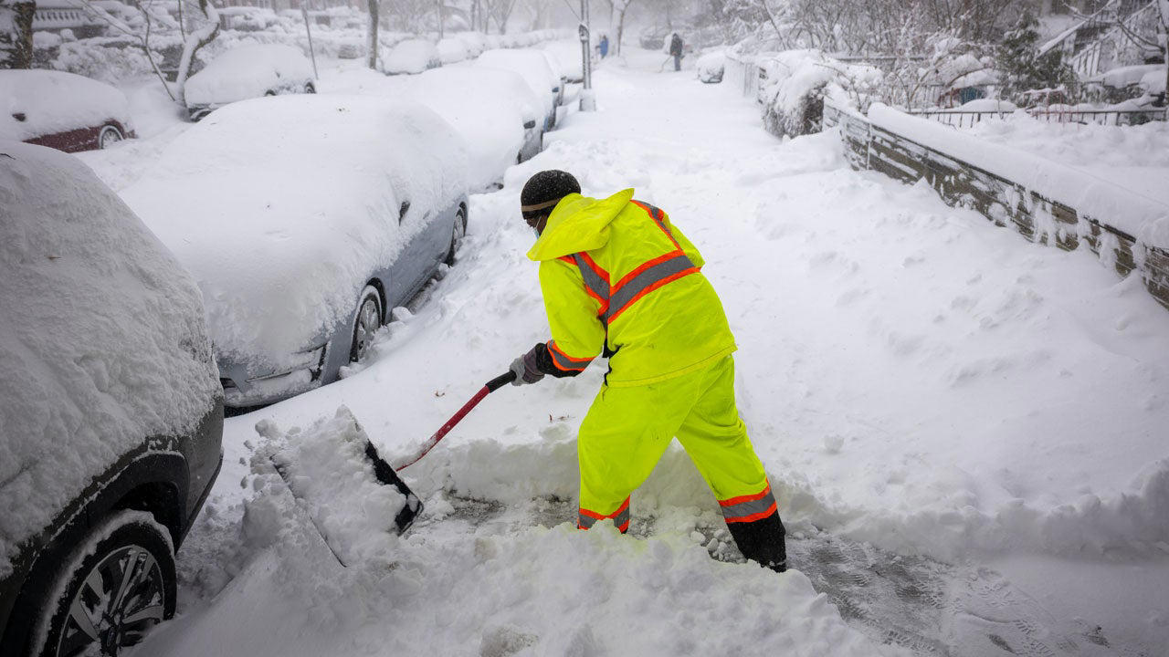 (05:51 p.m. EST) What To Expect Overnight, (05:27 p.m. EST) Power Outages Begin To Fall, (05:13 p.m. EST) Blizzard Warnings Expire For New York City, (04:58 p.m. EST) Every NYC Street Has Seen A Plow, (04:41 p.m. EST) Boston Ready For All Terrain, (04:20 p.m. EST) New Snapshots Of The Storm, (03:57 p.m. EST) Massachusetts Under Travel Ban, (03:38 p.m. EST) Providence Sees Snowiest Days On Record, (03:19 p.m. EST) Power Poles Snapped On Nantucket, (03:00 p.m. EST) Crashes Mount In Maryland, (02:41 p.m. EST) Snow Hammers Boston, New York City, (02:20 p.m. EST) How Does A Bomb Cyclone Compare To A Hurricane?, (02:02 p.m. EST) NYC Schools To Reopen, (01:46 p.m. EST) For The Record, (01:27 p.m. EST) Updated Snowfall Totals, (01:05 p.m. EST) Two Killed In Winter Storm-Related Wreck, (12:48 p.m. EST) Domino Effect At Airports Nationwide, (11:58 a.m. EST) New Photos Sum Up Travel Hazards, (11:43 a.m. EST) Three More Rounds?, (11:24 a.m. EST) Emergency Shovelers Turn Out In Force, (11:01 a.m. EST) Power Outages Top 650,000, (10:43 a.m. EST) 6 Hours, Nonstop Snow, (10:22 a.m. EST) Central Park In 15+ Inches Of Snow, (09:56 a.m. EST) Eat Your Heart Out, Abbey Road, (09:32 a.m. EST) New Jersey Travel Restriction Extended, (09:11 a.m. EST) Watch Winter Storm Hernando On Satellite, (08:47 a.m. EST) 500,000 Homes, Businesses Now Without Power, (08:36 a.m. EST) School Closings: NYC, Boston And Many More, (08:18 a.m. EST) The Two-Plus-Foot Club Has Been Established, (08:12 a.m. EST) How Much More Snow?, (07:58 a.m. EST) NYC’s Heaviest Since The Pandemic, (07:37 a.m. EST) Skiing Fifth Avenue, (07:25 a.m. EST) New Snow Totals For Major NYC Landmarks, (07:12 a.m. EST) Impressive Snow Rates, (06:58 a.m. EST) Thundersnow!!!, (06:50 a.m. EST) Tree Damage In King Of Prussia, Pennsylvania, (06:41 a.m. EST) Top Wind Gusts This Morning, (06:27 a.m. EST) Here Comes The Peak Of The Storm, (06:06 a.m. EST) Flight Cancellations Surge Past 10,000, (05:55 a.m. EST) We’re Dealing With 'Heart-Attack Snow', (05:17 a.m. EST) It's Officially A Bomb Cyclone, (05:00 a.m. EST) Scenes From A Snow-Dusted Times Square, (04:39 a.m. EST) Power Outages Spike To More Than 250,000, (04:15 a.m. EST) Top Snow Totals To Start The Morning