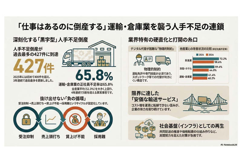 黒字型倒産の不条理, 増収できない構造, 賃上げ難が加速させる倒産, 求められる連鎖の切断, 構造病としての認識