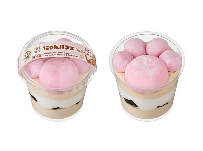 セブンのにゃんこモチーフのフード, 三毛猫もちもちクレープ, にゃまどら ミルクキャラメル, ねこのしっぽみたいなぱん ホイップクリーム, ねこも目がにゃい ツニャのパン, セブンプレミアム ホワイトチョコ大好きな白くま