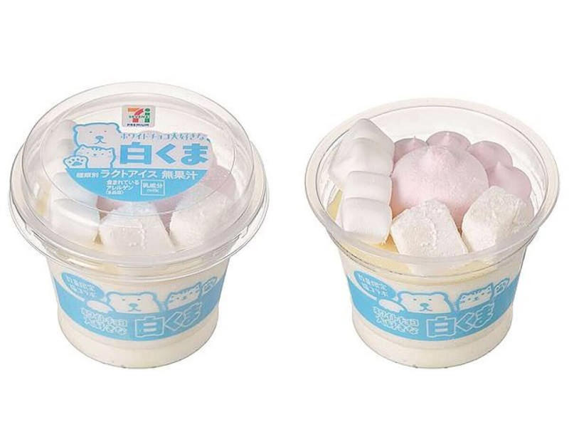 セブンのにゃんこモチーフのフード, 三毛猫もちもちクレープ, にゃまどら ミルクキャラメル, ねこのしっぽみたいなぱん ホイップクリーム, ねこも目がにゃい ツニャのパン, セブンプレミアム ホワイトチョコ大好きな白くま