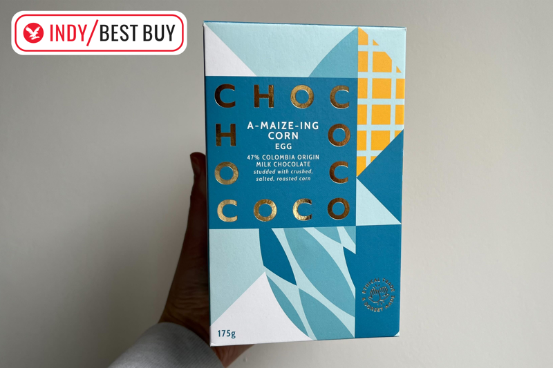 The best Easter eggs for 2026 are: , How I tested, Chococo 'a-maize-ing' milk chocolate Easter egg with salted corn, Nestle kitkat chunky milk chocolate small Easter egg, M&amp;S collection single origin dark chocolate egg, Waitrose No1 almond croissant, M&amp;S extra thick pistachio and milk chocolate egg, Torres the crisp egg, Sainsbury's the biscuit one XL milk and white chocolate egg, Waitrose loaded dark chocolate orange egg, Aldi Moser Roth dark chocolate, coffee, cacao nibs egg, Waitrose Lulu Guiness milk chocolate lips, Lindt gold bunny with crispy biscuit, Asda exceptional pistachio and himalayan salt white chocolate egg, Tesco finest double layer salted pretzel chocolate egg, Radeks almond chocolate rabbit, Kakao cinder toffee Easter egg, Aldi jammy wheel biscuit egg, Morrisons the best Belgian blonde chocolate egg, What are the best Easter eggs?, How the best easter eggs were tested, Why you can trust IndyBest reviews 