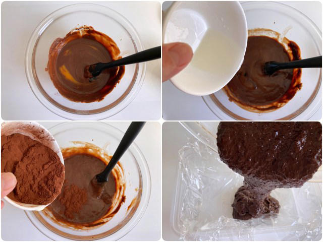 【チョコケーキに本みりん!?】, 【材料混ぜて→レンチンするだけ】, 【材料混ぜて→レンチンするだけ】, 【本みりんでキャラメリゼ】, 【ねっちり、ずっしり、重厚感たっぷり】