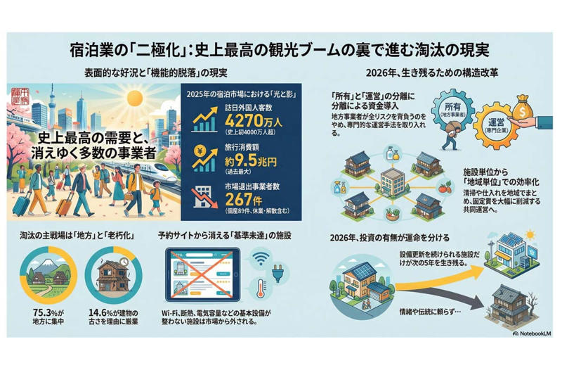 同時に崩れた複数の前提, 地方宿泊施設の収益構造, 実行可能な対応策, 更新か崩壊かの選択