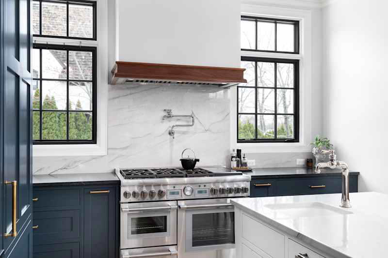 Sterile White Kitchens, Glass Backsplashes, Open Shelving, Thick-Veined Quartz, Subway Tile, Design Defined, Further Reading