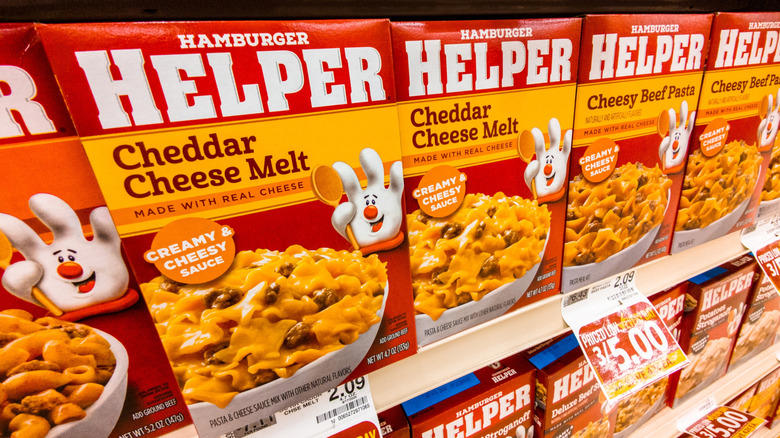 Spam and canned meats are making a comeback, Dried beans are a good source of protein, Canned soup lasts on your shelf for longer, Boxed food sales are soaring, like Hamburger Helper, Condensed milk supports all baking uses, Oats are an affordable breakfast, Bouillon cubes make a quick stock, Pickled vegetables preserve seasonal crops