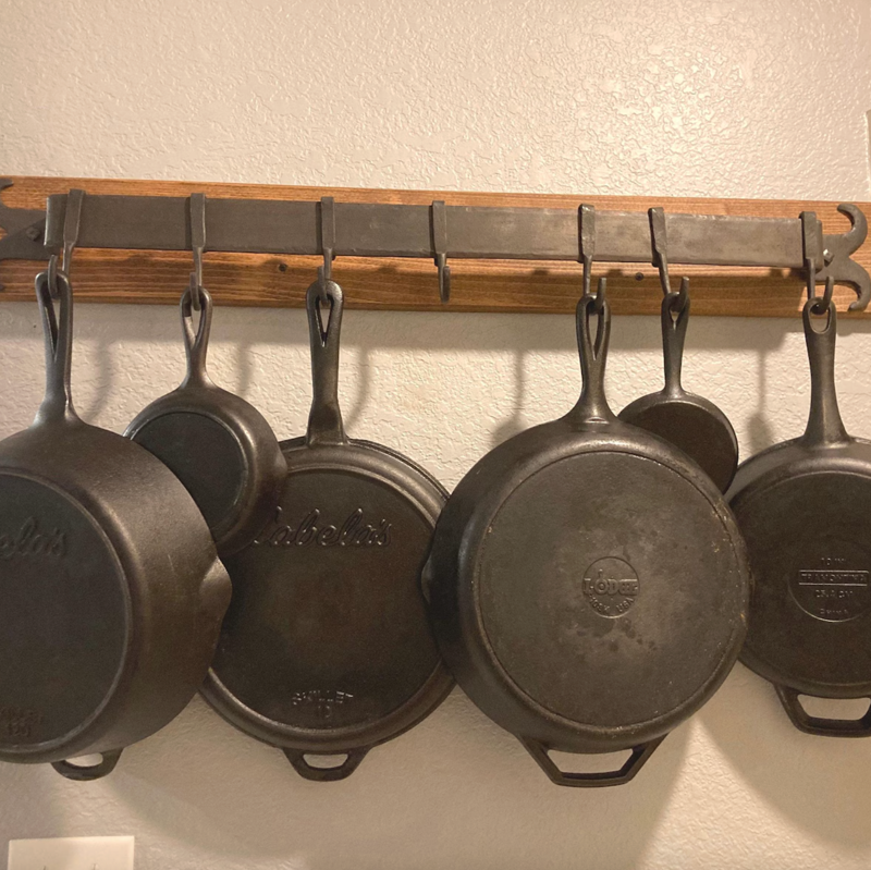 Cast‑iron care: Seasoning, cleaning and fixing common mistakes, Seasoning science, Shop top cast-iron pans and skillets, Caraway Enameled Cast Iron Large Skillet, Our Place Cast Iron Always Pan, Smithey Seasoned Cast Iron Classic Skillets, Made In Enameled Cast Iron Skillet, Oil choices for seasoning cast-iron pans, Shop seasoning oils for cast-iron cookware, La Tourangelle Expeller-Pressed Grapeseed Oil, Cast Iron Seasoning Oil, Lehman's Petromax Care and Seasoning Conditioner, Cleaning tips for cast-iron cookware, Lodge Cast Iron Care Kit, Cast Iron Cleaner 316L Stainless Steel Chainmail Scrubber, Rust removal for cast-iron cookware, Pan Scraper Non Scratch for Cast Iron, Lodge Rust Eraser, Storage tips for cast-iron cookware, All-Clad Premium Cookware Protectors, Hand Forged Cast Iron Pot Skillet Rack Hanger