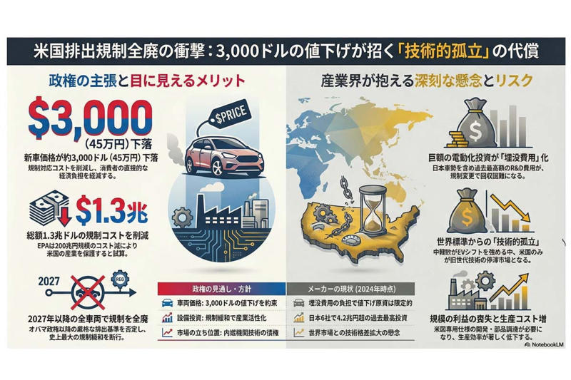規制撤廃という幻想, 支持率39%の政治判断, 内燃機関の復権と孤立, 虚構の安さが招くもの, 世界が進むべき道, 前借りされる未来