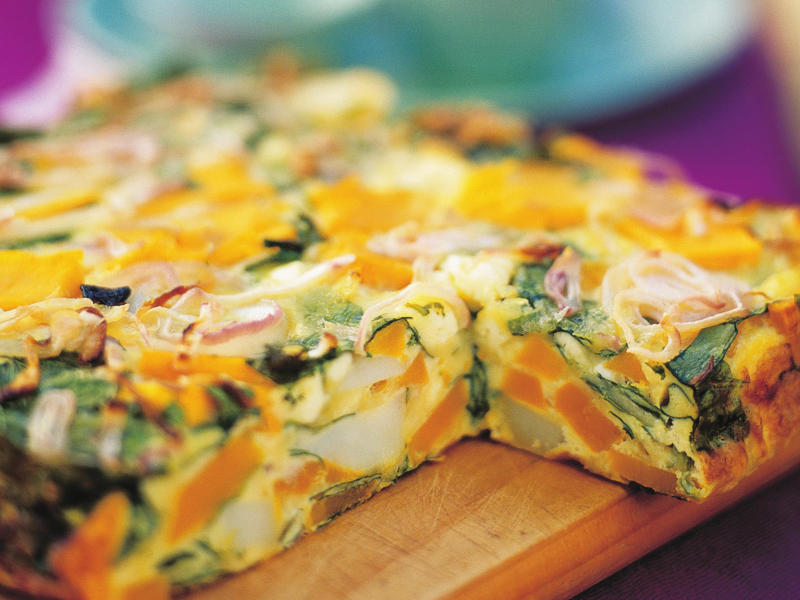 Savoury eggplant and haloumi quiche , Salmon and spinach quiche , Green power mini frittatas with spinach and feta , Mega vegie and haloumi frittata , Pumpkin, feta and basil quiche , Roast vegetable quiche , Spring quiche , Asparagus & fetta frittata , Chorizo & potato frittata , Coronation quiche , Smoked salmon and asparagus quiche , Asparagus frittata , Spanish frittata , Quick three-cheese frittata , Silverbeet quiche , Bacon and mushroom quiche , Kale and quinoa frittata , Tuna and spinach quiche , Bacon, pea and corn frittata , Baked potato, ham and cheese frittata , Smoked chicken & asparagus quiches , Filo salmon quiche , Leftover roast vegetable quiche , Potato, capsicum and spinach frittata , Bacon, chive and potato quiche , Chorizo, spinach and fetta quiche , Smoked ocean trout ricotta quiche , Tomato and fetta quiche , Mini tomato and cheese quiches , Mushroom quiche , Mushroom and spinach quiche , Impossible quiche , Chicken, mushroom and brie quiche , Basic ham and cheese quiche , Caramelised onion & goat’s cheese quiches , Mini ham and corn quiches , Baby rocket quiche , Spinach quiche , Roast pumpkin and zucchini frittata , Chorizo, potato and herb frittata , Zucchini and corn frittatas , Zucchini flower and tomato frittata , Bacon, leek and potato frittata , Wild mushroom and green onion frittata , Tomato, feta and pancetta frittata , Leek and speck quiche , Potato, capsicum and olive frittata , Asparagus, tomato, ricotta and basil frittata , Tuna and asparagus frittata , Primavera frittata , Quiche recipes for kids’ lunch boxes, How to tell if an egg is good to use, More egg recipes for dinner, You might like these omelette recipes