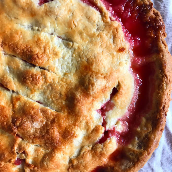 America's story, baked in a pie, Simply yummy— but not so simple to make, Taking an ax to the cherry tree story, Pies, and lies, Sour Cherry Pie