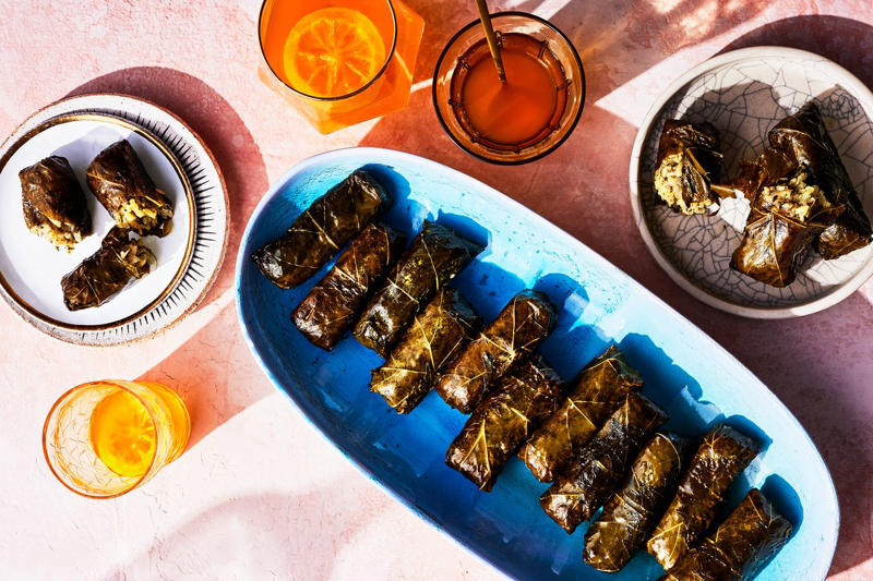 Shorbat Adas (Red Lentil Soup with Vegetables), Yogurt Rice, Turmeric Lamb Kebabs, Fattoush, Chicken Biryani, Zeytinyağli Yaprak Sarmasi (Vegetarian Stuffed Grape Leaves), Beef Mafé (West African Peanut Stew), Stuffed Eggplant with Spiced Beef and Pine Nuts, Tchicha Bel Za'atar (Barley Soup with Wild Thyme), Knafeh (Shredded Phyllo and Cheese Pie), Doro Wat Chili (Spicy Ethiopian-Style Chicken Chili), Lamb Martabak, Nasi Goreng Jawa (Javanese Fried Rice), Chicken Yassa with Fonio, Chocolate-Hazelnut Baklava, Yayla Çorbası (Turkish Yogurt Soup) with Velibah, Thiéboudienne (Senegalese Jollof Rice and Fish), Aloo Samosas, Chicken Hummus Bowl, Obe Ata (Nigerian Chicken, Tomato, and Pepper Stew), Kibbeh Bil Sanieh, Beef-and-Fonio Meatballs with Sweet Potato Stew, Roasted Carrots with Preserved Lemons and Dates, Ka'ak Bi Tamer (Cinnamon-Date Paste–Filled Cookies), Saffron Chicken Tagine