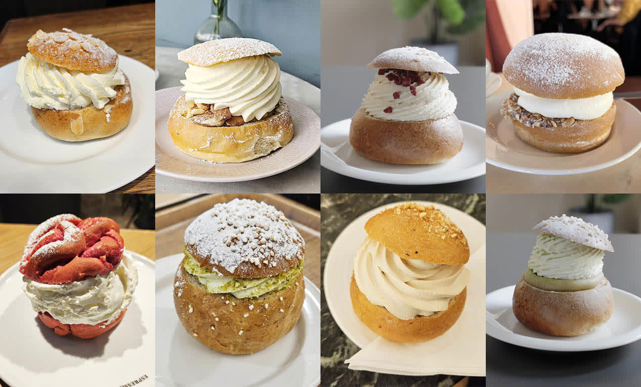 🇸🇪 洗練されたバランスが光るベーカリーカフェ「SKEPPSBRO BAGERI(スケップスブロ・バゲリ)」のセムラ, 🇸🇪 ストックホルムの伝統を守り続ける老舗コンディトリ「GUNNARSONS SPECIALKONDITORI（グンナルソンズ・ステシャルコンドイトリ）」のセムラ, 🇫🇮 多彩なフレーバーとユーザー投票で話題を集めるショコラトリー「Chjoko(ショコ)」のラスキアイスプッラ, 🇫🇮 地元に根付く老舗ベーカリー「KANNISTON LEIPOMO(カンニストン・レイポモ)」の王道ラスキアイスプッラ, 🇫🇮 旅のはじまりに北欧の季節菓子を楽しめる「ESPRESSO HOUSE(エスプレッソ・ハウス)」のラスキアイスプッラ, 🇫🇮 1852年創業、ヘルシンキを代表する老舗カフェ「Café Ekberg(エクベリ)」のラスキアイスプッラ, 🇫🇮 マーケットホールで味わう「Hakaniemen Hallikahvila（ハカニエミ・ハッリカハヴィラ）」のラスキアイスプッラ