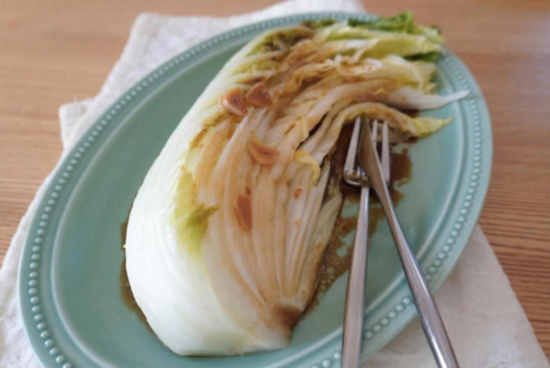 白菜のオイル蒸しステーキ, 白菜の梅おかかサラダ, 白菜とベーコンのレンジ蒸し白だしバター風味, 白菜のツナポン酢サラダ