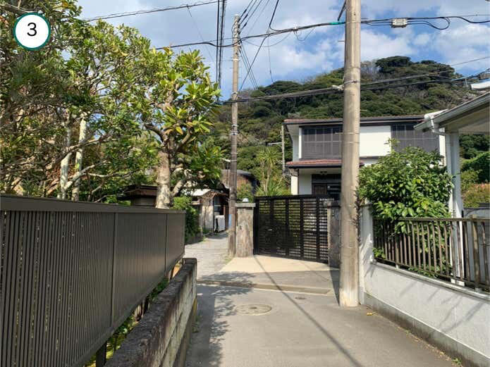 名越切通しハイキングコース概要, Section1：名越バス停〜登山口（1.7km・約29分）, Section2：登山口〜法性寺（1.6km・約47分）, Section3：法性寺〜逗子駅（2.8km・約40分）