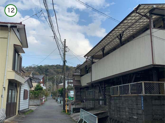 名越切通しハイキングコース概要, Section1：名越バス停〜登山口（1.7km・約29分）, Section2：登山口〜法性寺（1.6km・約47分）, Section3：法性寺〜逗子駅（2.8km・約40分）