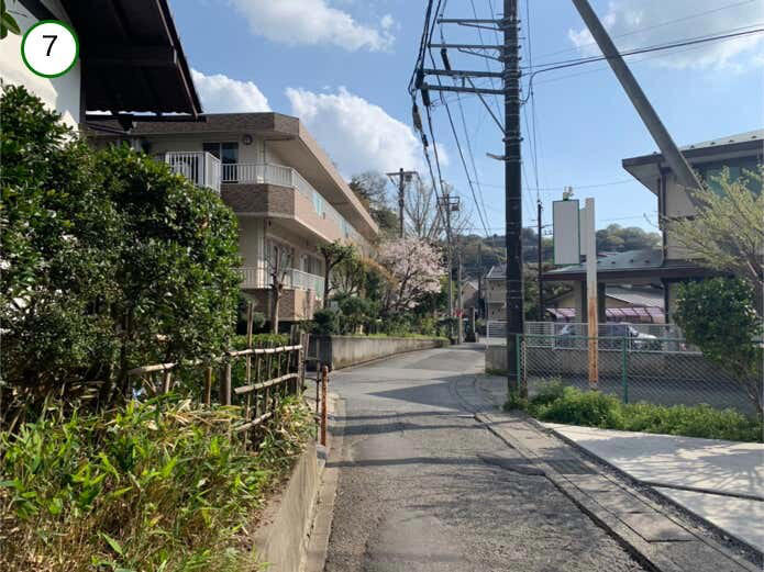 名越切通しハイキングコース概要, Section1：名越バス停〜登山口（1.7km・約29分）, Section2：登山口〜法性寺（1.6km・約47分）, Section3：法性寺〜逗子駅（2.8km・約40分）