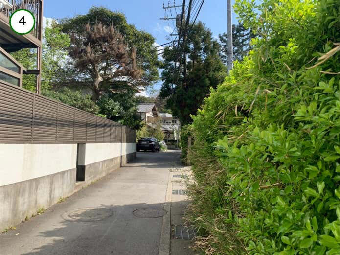 名越切通しハイキングコース概要, Section1：名越バス停〜登山口（1.7km・約29分）, Section2：登山口〜法性寺（1.6km・約47分）, Section3：法性寺〜逗子駅（2.8km・約40分）