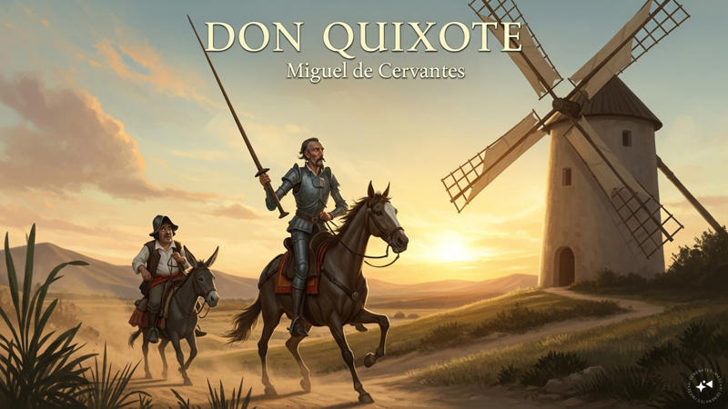 Miguel de Cervantes's Don Quixote is a Classic Spanish novel. Originally published in two parts in 1605 and 1615, the novel is considered a founding work of Western literature and the first modern novel. (Image: AI Generated)