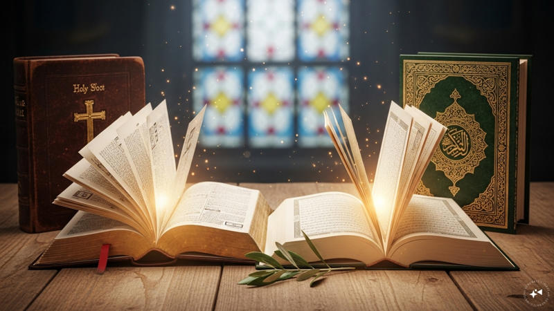 Religious texts like the Bible and Quran dominate because of continuous distribution over centuries and use in religious education. (Image: AI Generated)
