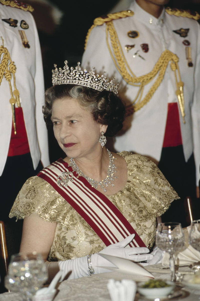 Some are hundreds of years old., The Oriental Circlet Tiara, Queen Mary of Denmark's Engagement Ring, The Coronation Spoon, Queen Elizabeth's Three Stranded Pearls, Prince Albert's Sapphire Brooch, Queen Maxima of the Netherland's Engagement Ring, The Girls of Great Britain and Ireland Tiara, Meghan Markle's Engagement Ring, The Nizam of Hyderabad Diamond Necklace, The Vladimir Circle Tiara, Queen Elizabeth's Engagement Ring, Grace Kelly's Engagement Ring, Collingwood Diamond and Pearl Earrings, Queen Elizabeth's Brooch, Queen Alexandra Parure, The Black Orlov Diamond, Queen Mary Fringe Tiara, Bahrain Pearl Diamond Drop Earrings, The Missing Lozenge Bandeau, Princess Diana's Engagement Ring, The Sovereign’s Scepter, Lover's Knot Tiara, The Crown of Queen Elizabeth the Queen Mother, The French Crown Jewels, Regent Diamond, The Kokoshnik Tiara, Cartier Halo Tiara, The Savoy Jewels, The Imperial State Crown