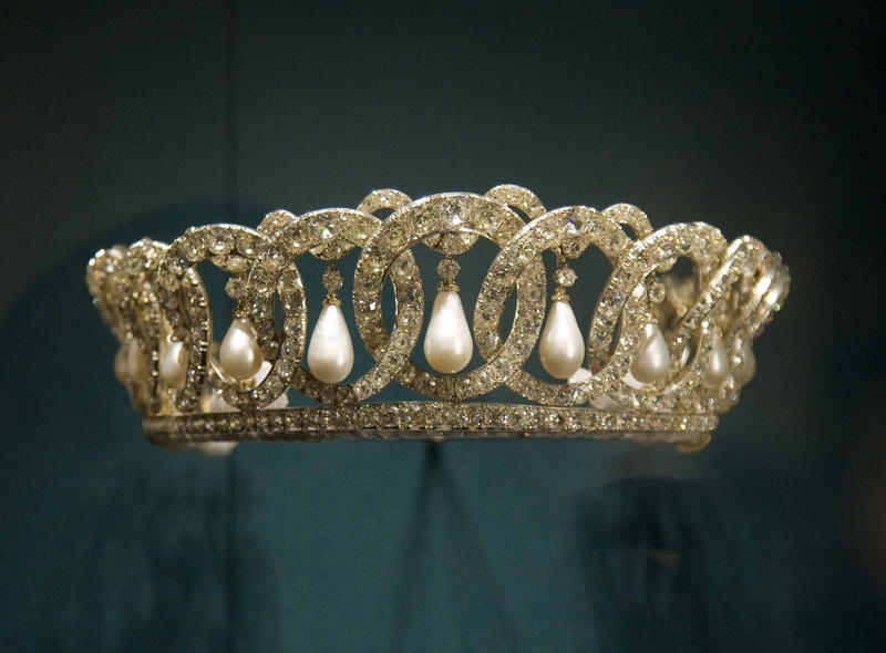 Some are hundreds of years old., The Oriental Circlet Tiara, Queen Mary of Denmark's Engagement Ring, The Coronation Spoon, Queen Elizabeth's Three Stranded Pearls, Prince Albert's Sapphire Brooch, Queen Maxima of the Netherland's Engagement Ring, The Girls of Great Britain and Ireland Tiara, Meghan Markle's Engagement Ring, The Nizam of Hyderabad Diamond Necklace, The Vladimir Circle Tiara, Queen Elizabeth's Engagement Ring, Grace Kelly's Engagement Ring, Collingwood Diamond and Pearl Earrings, Queen Elizabeth's Brooch, Queen Alexandra Parure, The Black Orlov Diamond, Queen Mary Fringe Tiara, Bahrain Pearl Diamond Drop Earrings, The Missing Lozenge Bandeau, Princess Diana's Engagement Ring, The Sovereign’s Scepter, Lover's Knot Tiara, The Crown of Queen Elizabeth the Queen Mother, The French Crown Jewels, Regent Diamond, The Kokoshnik Tiara, Cartier Halo Tiara, The Savoy Jewels, The Imperial State Crown
