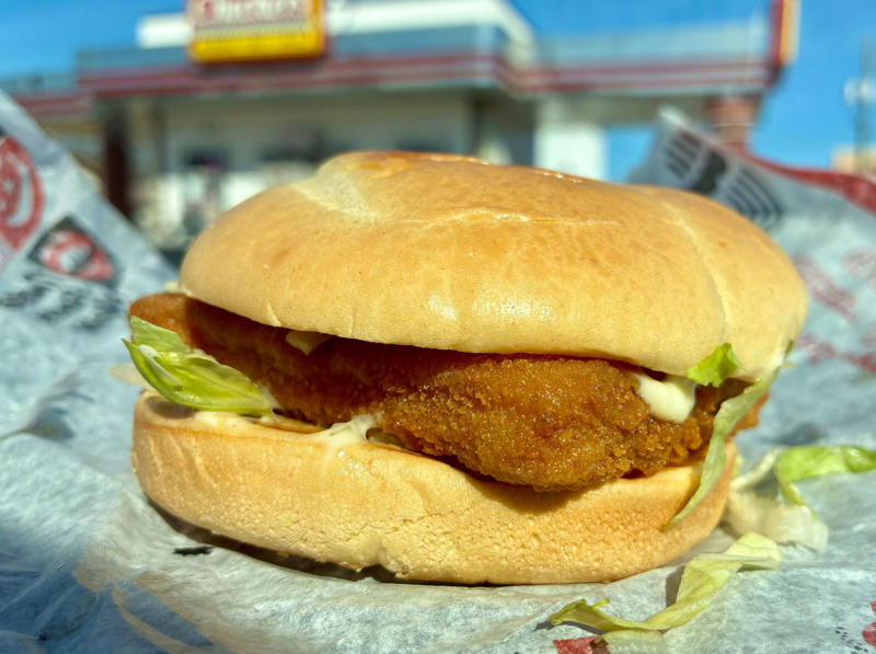 McDonald’s: Filet-O-Fish, Rally’s: Crispy Fish, Long John Silver’s: Fish Sandwich, Burger King: Big Fish, Dairy Queen: Wild Alaska Fish, Arby’s: Crispy Fish, Wendy’s: Crispy Panko Fish, Sonic: Fish, Swensons: Crispy Fish, Popeyes: Classic Flounder Fish, Culver’s: North Atlantic Cod, Freddy’s: Deluxe Crispy Fish, Arby’s: King’s Hawaiian® Fish Deluxe, Popeyes: Spicy Flounder Fish, Culver’s: Northwoods walleye