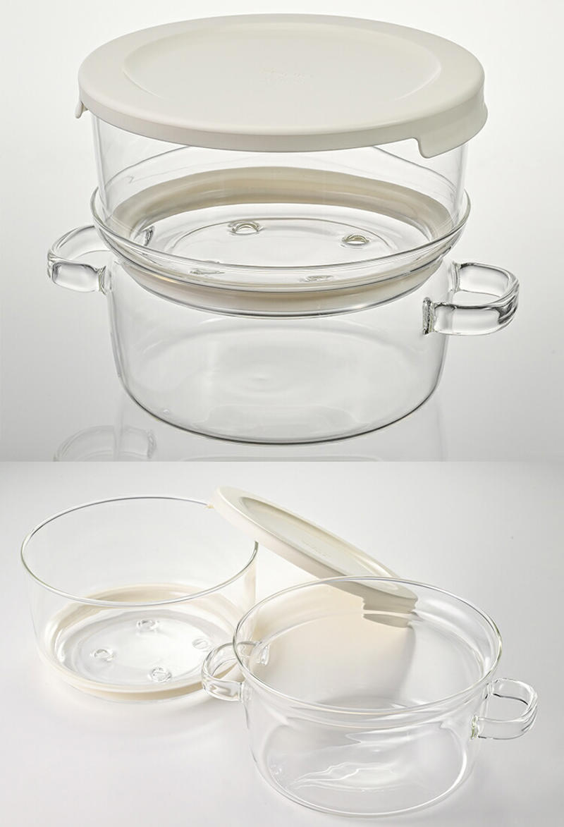 HARIOのガラスの蒸し器, 2品同時に作れるのが助かりすぎる…！, 朝ごはんで魚料理も叶ったよ, 後片づけまで気持ちいい