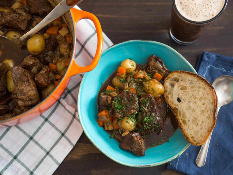 All-American Beef Stew, Loubia (Moroccan Stewed White Beans With Lamb), Rich and Flavorful Guinness Beef Stew With Potatoes, Mississippi Pot Roast, Nigerian Peanut Stew, Pressure Cooker Beef and Vegetable Stew, Goulash (Hungarian Beef and Paprika Stew), Pollo Guisado, Spanish Beef Stew With Pimenton and Piquillo Peppers, Moroccan-Inspired Beef Stew With Ras el Hanout, Lowcountry Stew Chicken, Boeuf Bourguignon (Beef Stew With Red Wine, Mushrooms, and Bacon)