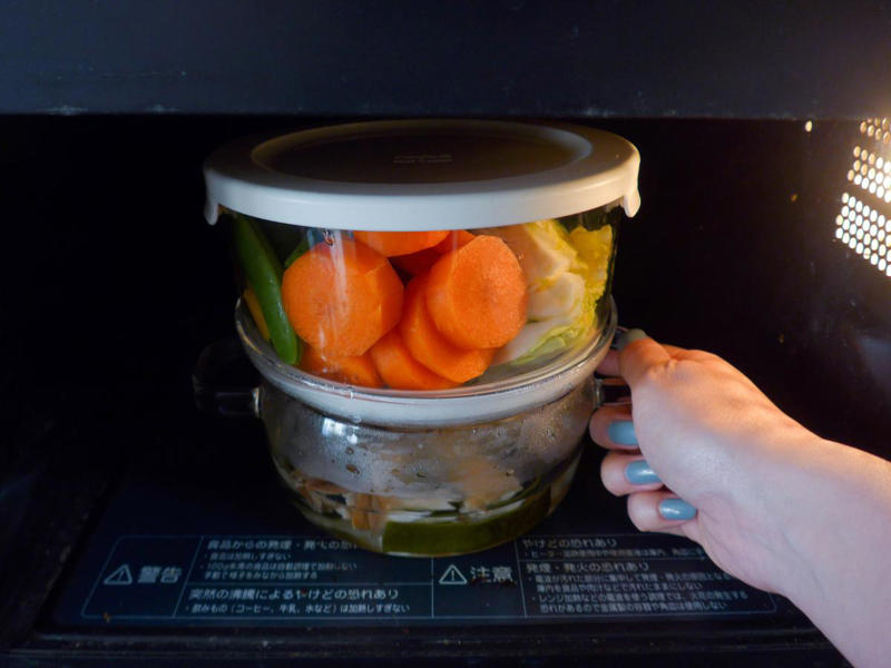HARIOのガラスの蒸し器, 2品同時に作れるのが助かりすぎる…！, 朝ごはんで魚料理も叶ったよ, 後片づけまで気持ちいい
