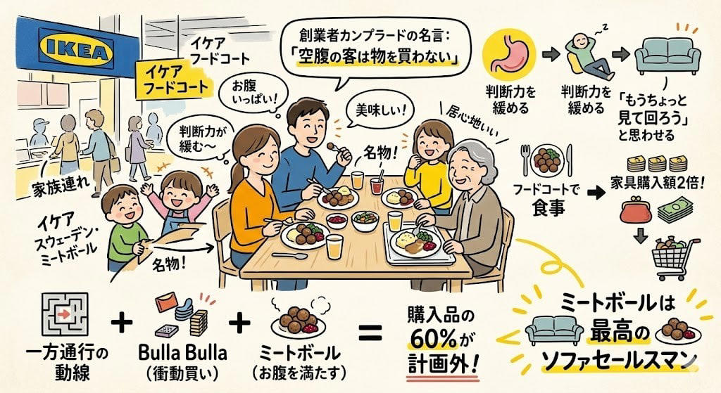 この記事で学べること, 買うつもりのなかったモノがカゴに入る店, 8ドルと英語ゼロでアメリカに降り立った建築家, 「広場」を作りたかった男が作ってしまったもの, 普通の店は約3割しか見せない。IKEAはほぼ100%, 「安いしまあいっか」の罠, ミートボールは最高のソファセールスマン, IKEAとカジノが使う同じ心理テクニック, 「あのろくでなし開発への養育費は払わない」, 世界最強の仕掛けが日本で効かん3つの理由, カルフールは4年で逃げた, まとめ：仕組みは「前提条件」とセットで動く