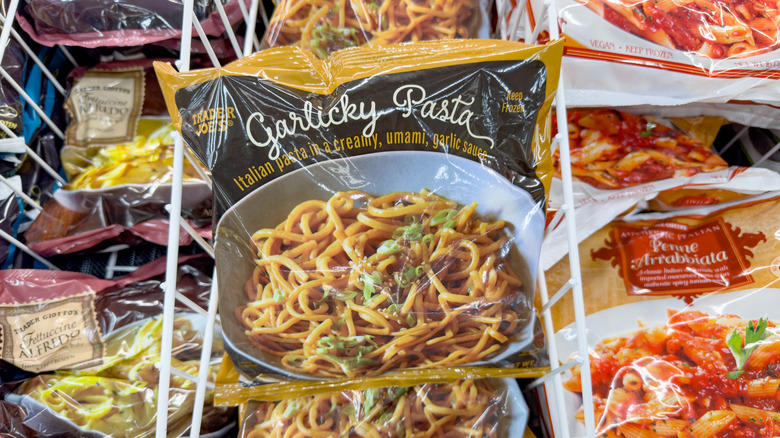 Buy: Garlicky Pasta, Buy: Hatch Chile Mac &amp; Cheese, Skip: Mushroom Ravioli with Mushroom Truffle Sauce, Buy: Penne Arrabbiata, Buy: Linguine with Pesto and Tomatoes, Skip: Cauliflower Gnocchi, Buy: Cheese Filled Fiocchetti with Pink Sauce, Methodology