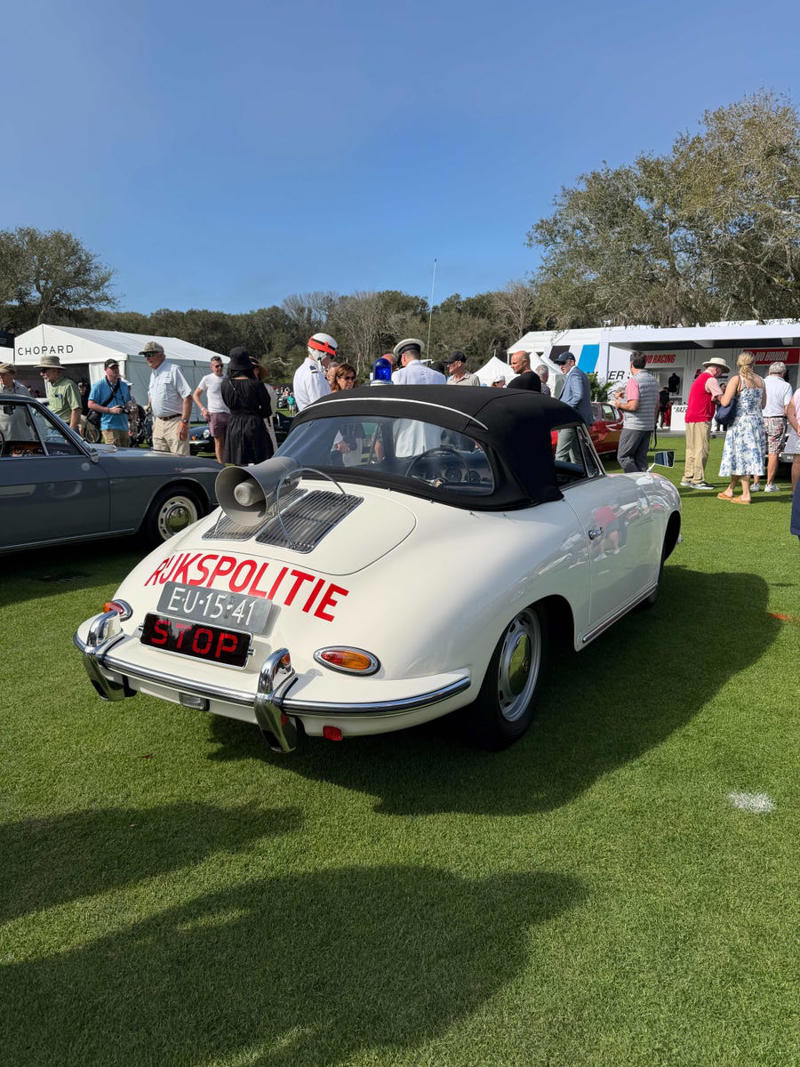 1934 LaSalle 350, 1957 Ford Thunderbird, 1965 Porsche 356C Cabriolet Police Car, 1985 Renault R5 Turbo II, 1994 Lancia Delta Integrale Evoluzione II, 1954 Kurtis 500S, 2008 Harmon Splinter, 2024 SCAD Aether, 2024 Bugatti Mistral, Dario Franchitti Race Car Collection, Honorable Mention: GEM eLXD Electric Medic Car