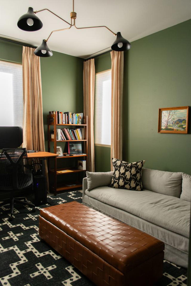 Painting Shelves Bright Red, Applying Limewash on All the Walls, Painting a Bathroom Vanity Black, Picking a Muddy Shade for Kitchen Cabinets, Going With Bold Green in the Office, Color-Drenching a Dining Room