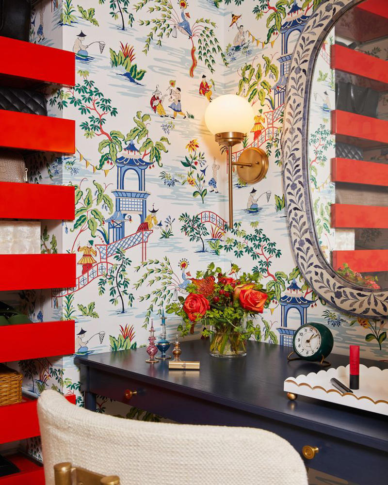 Painting Shelves Bright Red, Applying Limewash on All the Walls, Painting a Bathroom Vanity Black, Picking a Muddy Shade for Kitchen Cabinets, Going With Bold Green in the Office, Color-Drenching a Dining Room