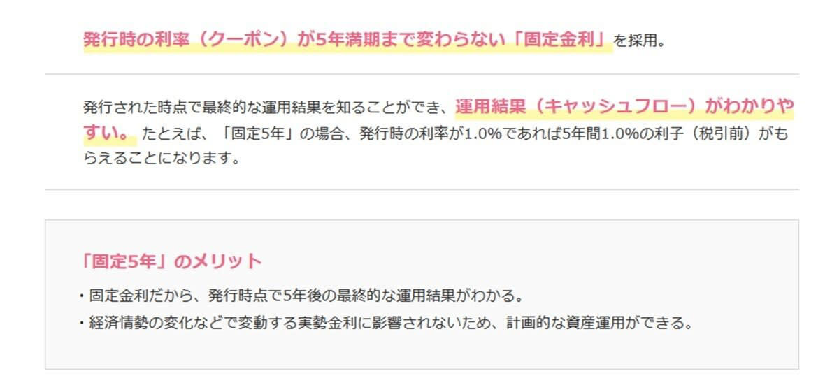 個人向け国債は「変動10年」「固定5年」「固定3年」の3種類, 変動金利：10年満期（変動10年）, 固定金利：5年満期（固定5年）, 固定金利：3年満期（固定3年）, 【3月最新】個人向け国債の金利情報, 【3種類の個人向け国債】「人気」を集めているのはどれ？最新データをもとにチェック, 「個人向け国債 vs 定期預金」メリット・デメリットは？5年後の資産額を比較してみた, 個人向け国債の主なメリット・デメリット, 定期預金のメリット・デメリット, 「固定5年」と「定期預金」5年後の資産額を比較, 資金計画に合った投資先を選ぼう