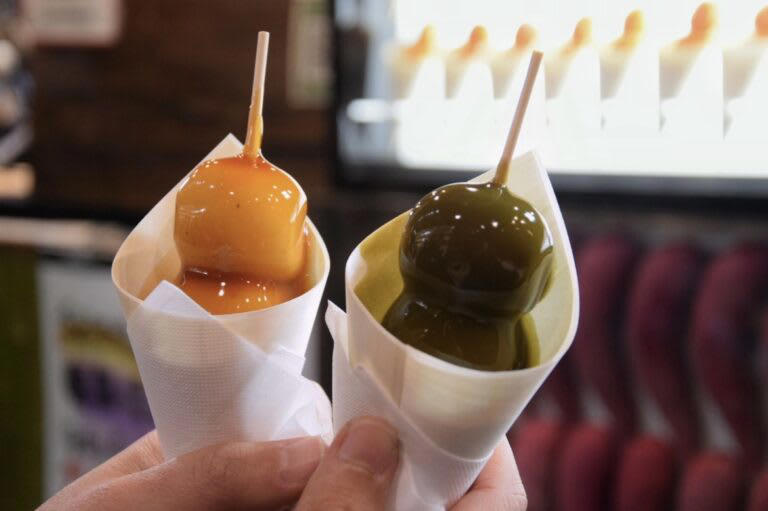 水色亭「トリプルチーズメンチカツ」400円, 水色亭「ソフトクリーム 抹茶」400円, 古都芋本舖「炙りみたらし」350円, 食べ歩きの合間にふらっと立ち寄った｢八坂庚申堂｣, 食べ歩きは｢銀閣寺｣を眺めながら, 番外編：大人も子どもも大興奮！｢ニンテンドーミュージアム｣, 安くて旨い！大須商店街の底力, 大須ベーカリー「珈琲あんぱん」230円, 李さんの台湾名物屋台「台湾唐揚げ」750円, お腹も心も満たされる、我が家の「食い倒れ」備忘録