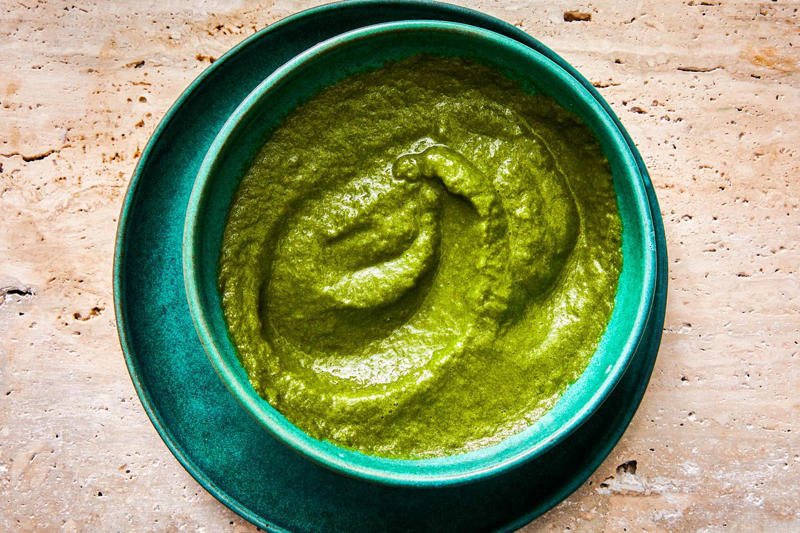 Herb Guacamole, Buttery Irish Cabbage, Pandan and Coconut Cake, Espagueti Verde (Green Spaghetti), Prosciutto-Wrapped Halibut with Asparagus Sauce, Gingery Creamed Kale and Cabbage, Pistachio-Chocolate Snacking Cake, Sauce Verte, A Perfect Pot of Lentils, Restorative Ginger and Turmeric Noodle Soup, Wedge Salad with Tahini Green Goddess Dressing, Green Curry, Mafaldine with Pea Shoot—Meyer Lemon Pesto, Spring Pea Chaat with Lemon Raita, Palak "Paneer" with Pressed Fresh Ricotta, Tiger Salad with Green Tea Noodles, Vignarola (Springtime Vegetable Stew), Spiced Chimichurri with Cilantro and Dijon, Linguine with Frenched Green Beans and Parsley Pesto, Grilled Lamb Chops with Herby Yogurt Sauce, Trinidadian Green Seasoning, Smashed Fava Beans on Toast with Pecorino and Mint, Chow Dau Miu (Garlicky Stir-Fried Pea Sprouts), Creamy Vegan Pasta with Greens, Peas, and Lemon Zest, Shorbat Jarjir (Rocket Soup), Chilled English Pea Soup with Crab and Meyer Lemon, Risotto with Parsley Puree and Caramelized Garlic, Lemony Barley Salad with Kale Pesto, Creamy Spinach Soup with Dill, Matcha Tea Cake Cookies, Broccoli-Spinach Soup with Crispy Broccoli Florets and Croutons